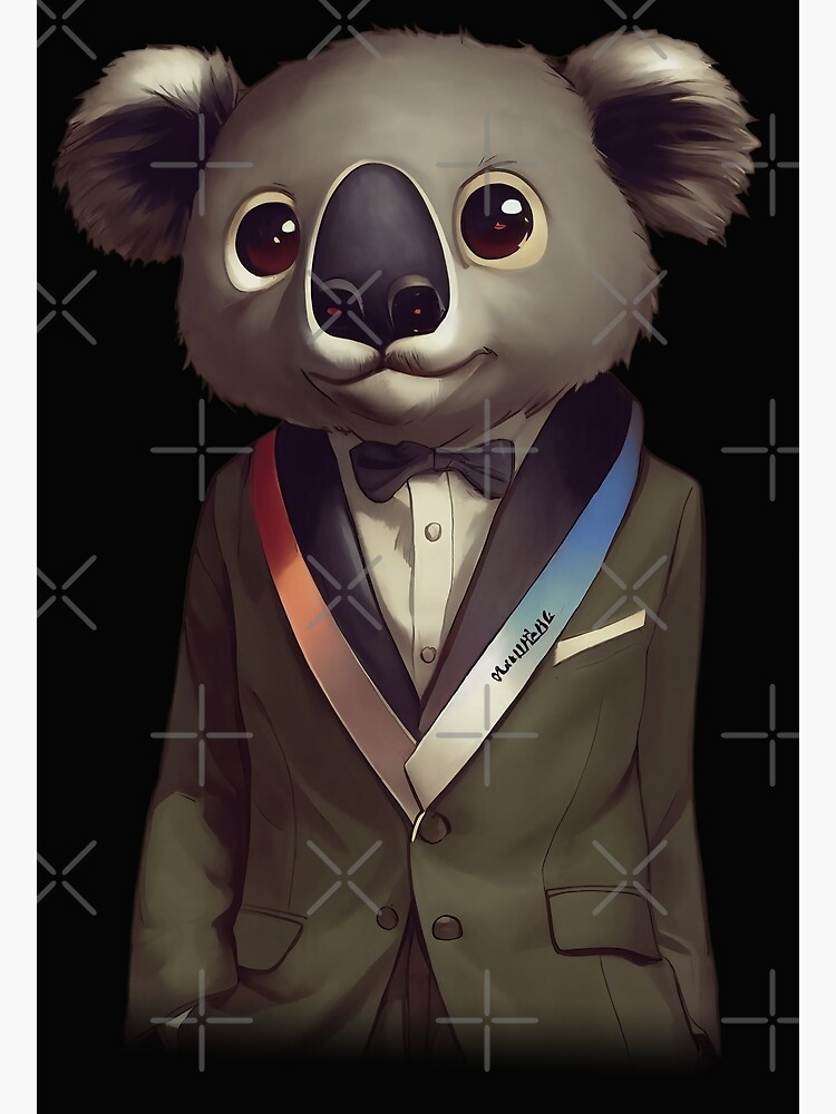 "CoolNimals cute Koala wearing a suit, animals in clothes" Poster for Sale by CoolNimals Redbubble