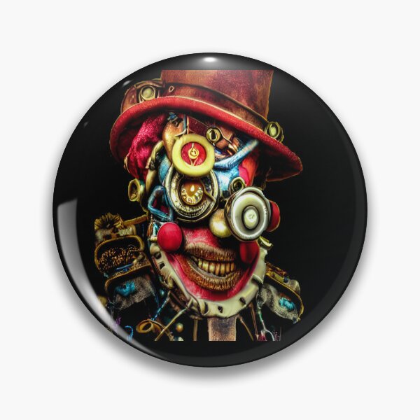 Item preview, Digital image of steampunk clown in red top hat designed and sold by Gala-life1.