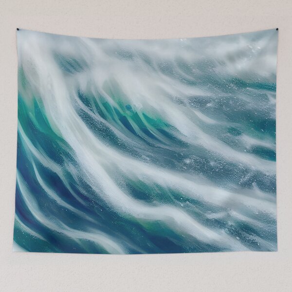 Item preview, blue ocean waves #99 designed and sold by supeart.