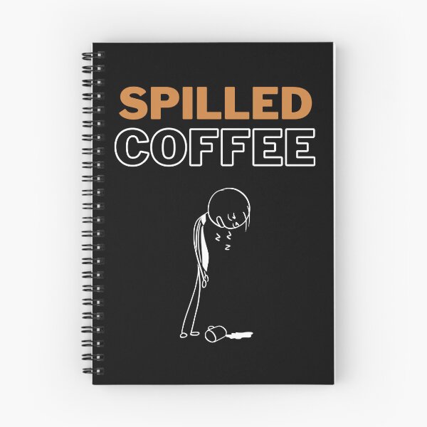 Item preview, Spilled Coffee Cup - lazy and sleepy man funny designed and sold by The-Meraki-Man.