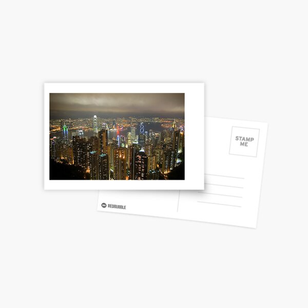 Hong Kong at Night Postcard