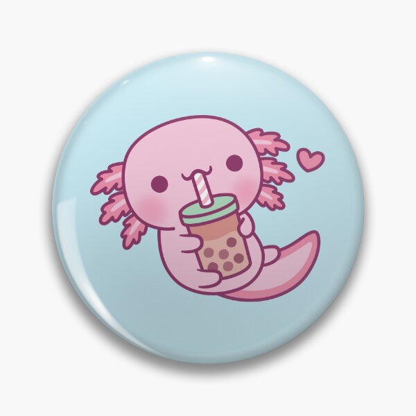Item preview, Cute Little Axolotl Loves Bubble Tea designed and sold by rustydoodle.
