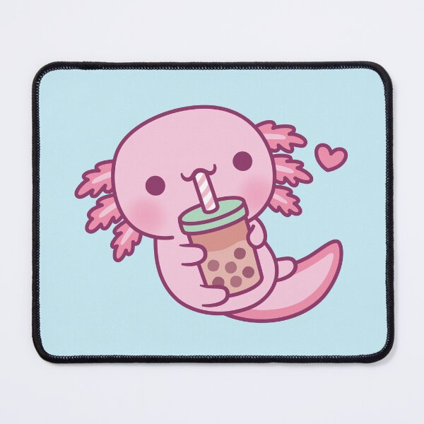 Item preview, Cute Little Axolotl Loves Bubble Tea designed and sold by rustydoodle.