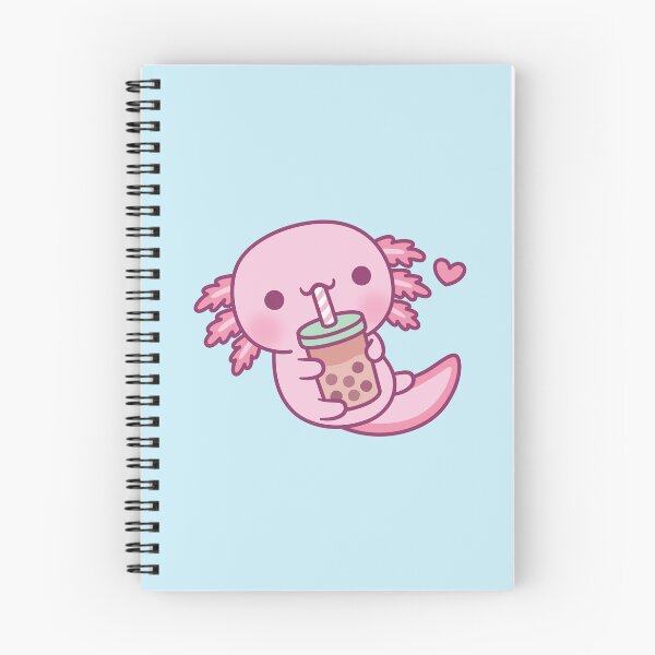 Item preview, Cute Little Axolotl Loves Bubble Tea designed and sold by rustydoodle.