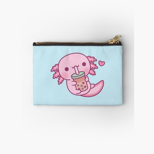 Item preview, Cute Little Axolotl Loves Bubble Tea designed and sold by rustydoodle.