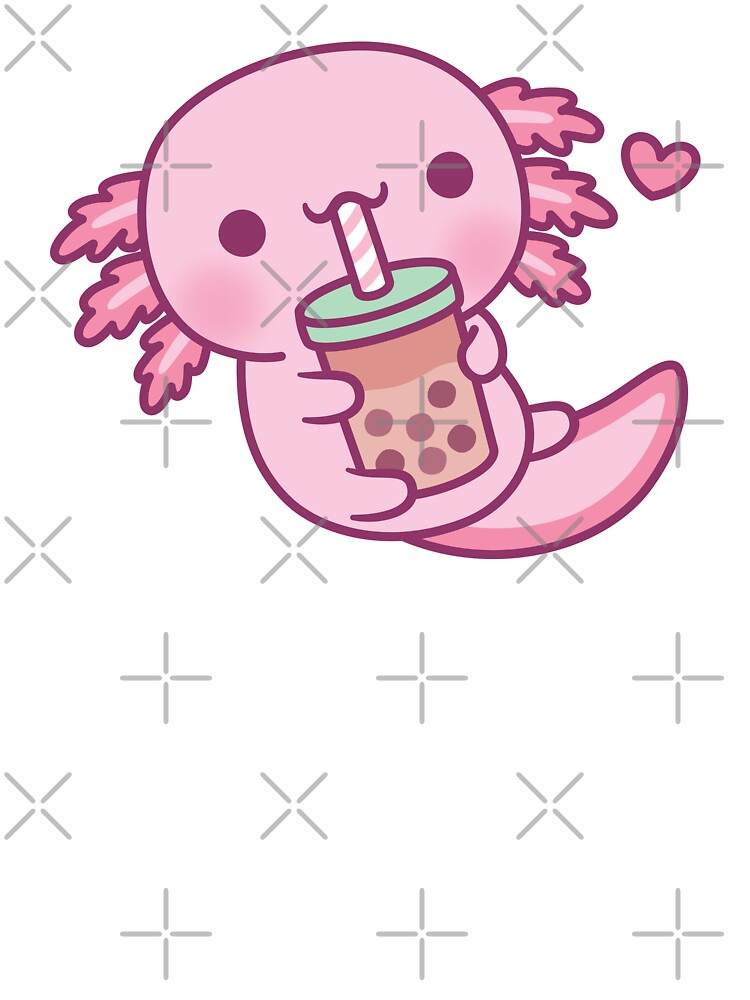 Cute Axolotl Loves Boba Tea - Cute Axolotl - Mug