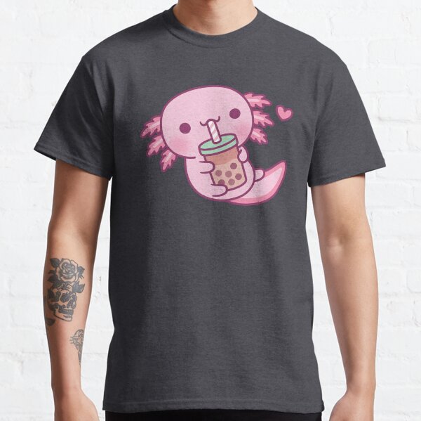 Vista previa del artículo con la obra «Cute Little Axolotl ama el té de burbujas», diseñado y vendido por rustydoodle.