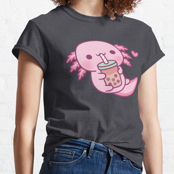 Item preview, Cute Little Axolotl Loves Bubble Tea designed and sold by rustydoodle.