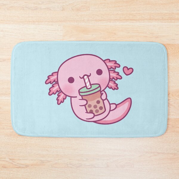 Item preview, Cute Little Axolotl Loves Bubble Tea designed and sold by rustydoodle.