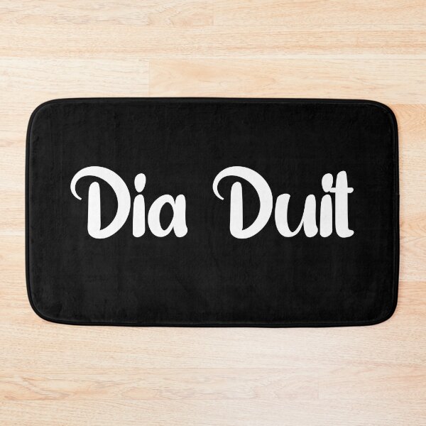 Item preview, Dia Duit Irish Sayings, Quotes, Expressions - Simple White Writing  designed and sold by designsdetour.