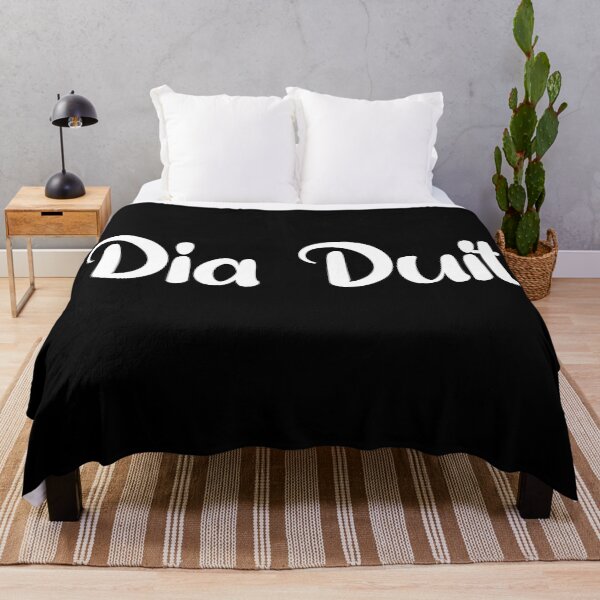 Item preview, Dia Duit Irish Sayings, Quotes, Expressions - Simple White Writing  designed and sold by designsdetour.