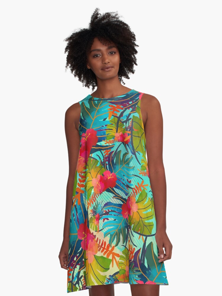 Bright Tropical Floral Print B