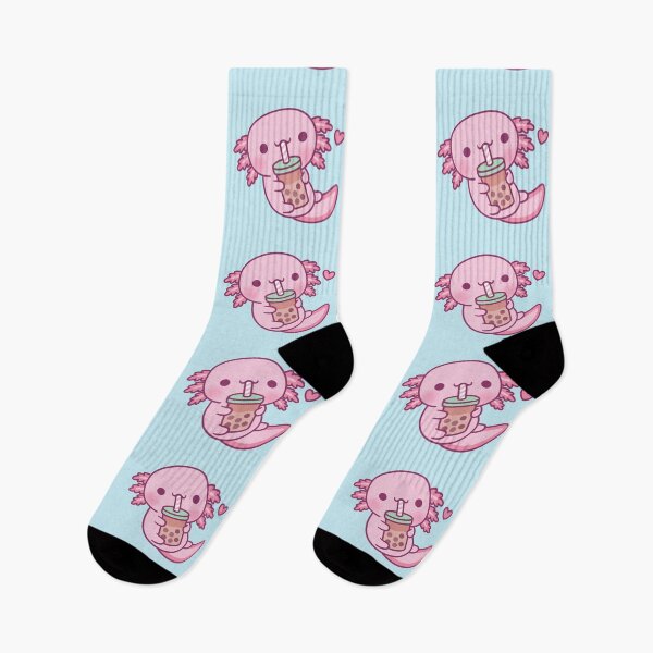 Item preview, Cute Little Axolotl Loves Bubble Tea designed and sold by rustydoodle.