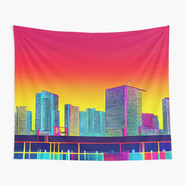 Miami Heat Tapestry by Qori Laksita - Pixels Merch