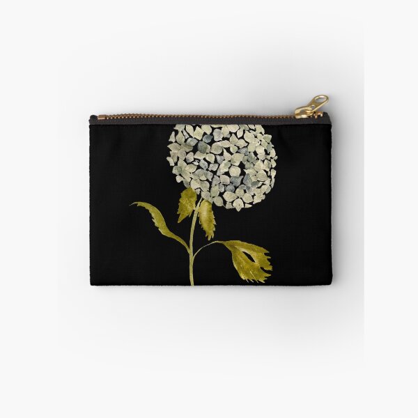 Item preview,  Watercolor hydrangea illustration on black background  designed and sold by Yana Mustafina | Boho Soulful Designs.