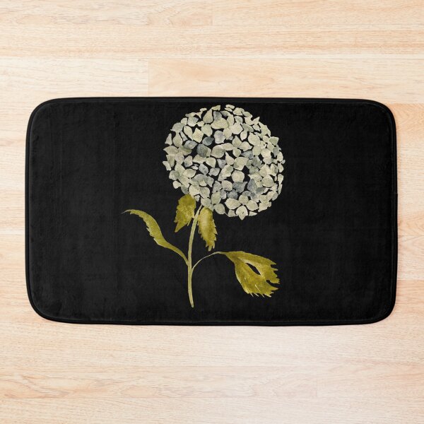 Item preview,  Watercolor hydrangea illustration on black background  designed and sold by Yana Mustafina | Boho Soulful Designs.