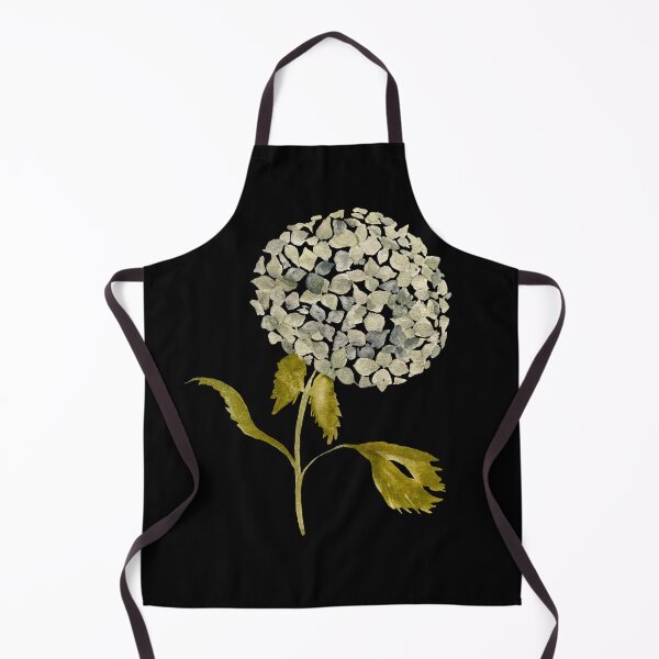 Item preview,  Watercolor hydrangea illustration on black background  designed and sold by Yana Mustafina | Boho Soulful Designs.