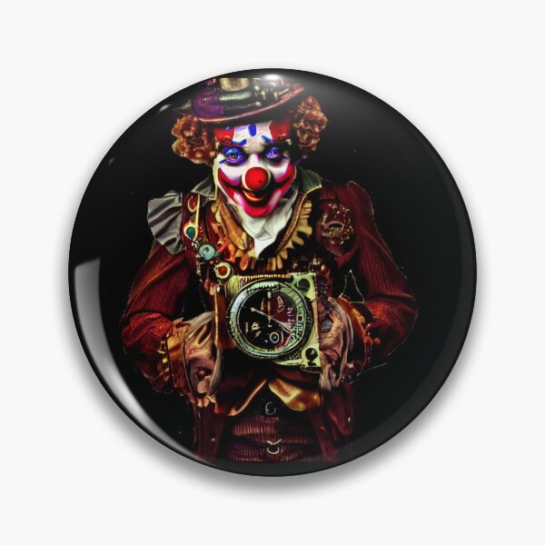 Item preview, Steampunk clown with clock designed and sold by Gala-life1.