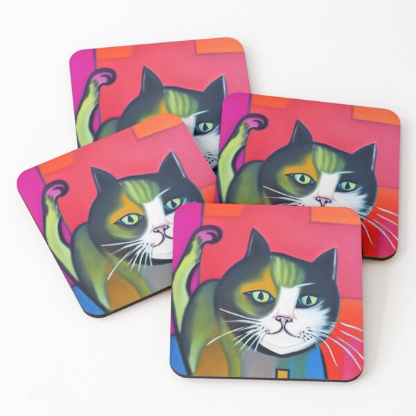 Item preview, Funny colorful cat designed and sold by Travelways.