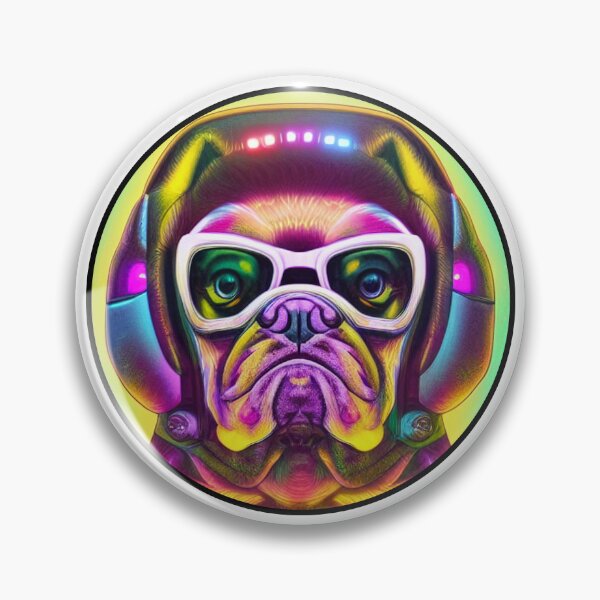 Item preview, Headphone Wearing Bulldog, Space Dog, Guaranteed best gift for all dog lovers designed and sold by Galactic Fur Baby Federation.