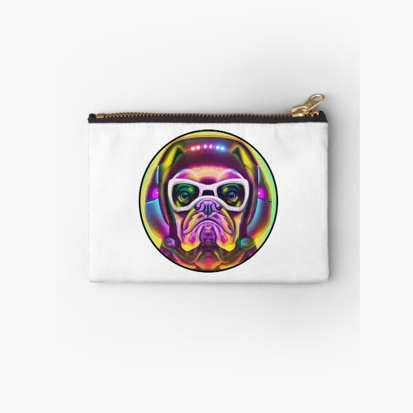 Item preview, Headphone Wearing Bulldog, Space Dog, Guaranteed best gift for all dog lovers designed and sold by Galactic Fur Baby Federation.