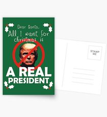 All I Want For Christmas is a Real President Postcards