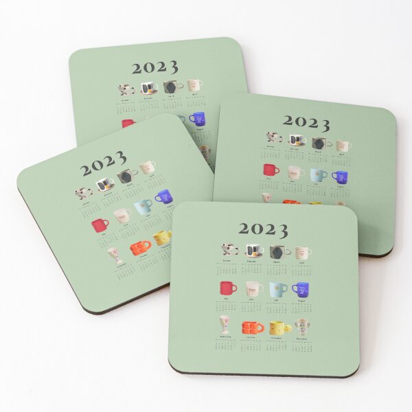 Item preview, Aesthetic Calendar for Coffee Lovers, Cup Lovers designed and sold by SerenaChoe.