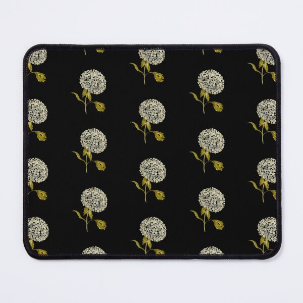 Item preview, Seamless black pattern hydrangea watercolor illustration designed and sold by Yana Mustafina | Boho Soulful Designs.