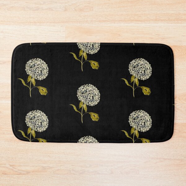 Item preview, Seamless black pattern hydrangea watercolor illustration designed and sold by Yana Mustafina | Boho Soulful Designs.