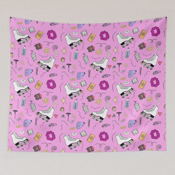 Item preview, Inline Figure Skating Cartoon Pattern - Pink designed and sold by IcyScribbles.