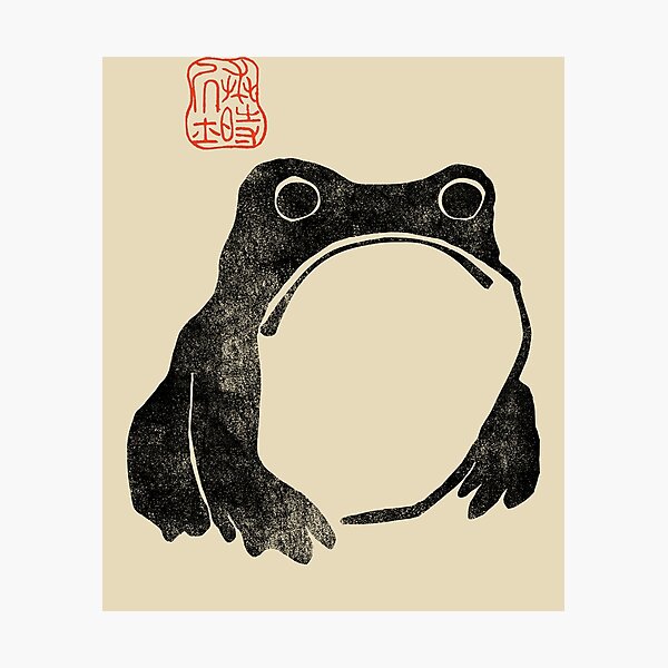 Item preview, grumpy frog japanese designed and sold by Star5sixx.