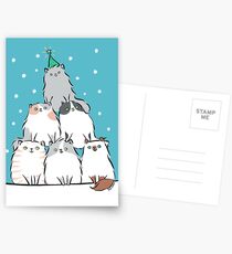 Kitty Cat Christmas Tree Postcards