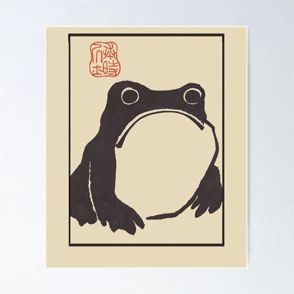 Item preview, grumpy frog Japanese matsumoto hoji designed and sold by Star5sixx.