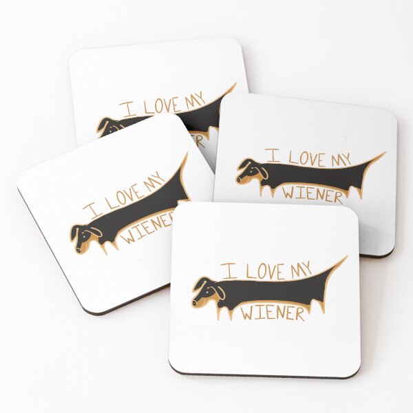 Item preview, I love my wiener black and tan designed and sold by maggiemuffin13.