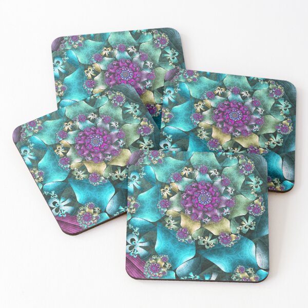 Item preview, Pink and Turquoise Floral Bows designed and sold by pinkal.