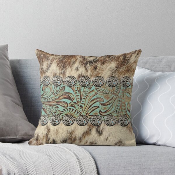 Item preview, Rustic brown beige teal western country cowboy fashion designed and sold by LEILA ART SPACE.