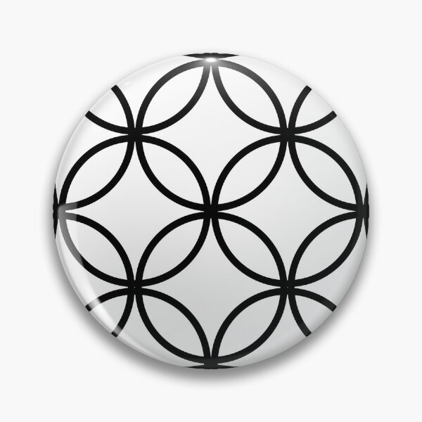 Item preview, Sacred Geometry Pattern in Black and White designed and sold by GemsAnatomy.