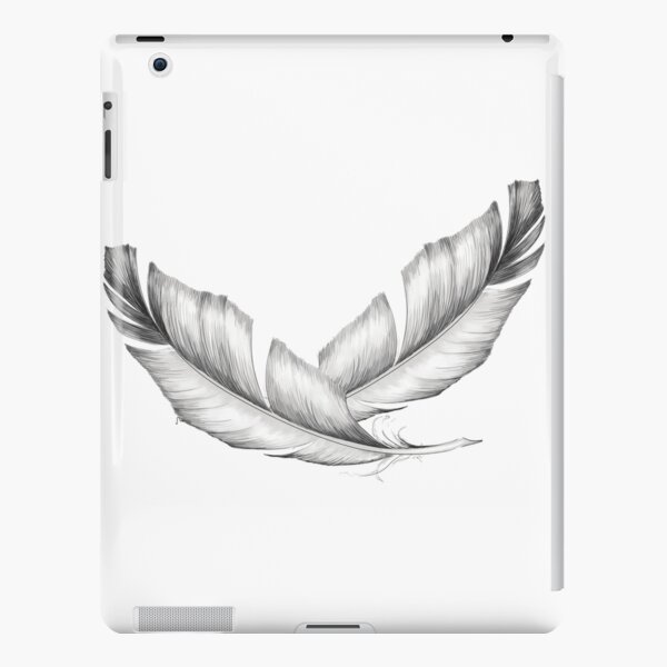 Two white feathers iPad Snap Case