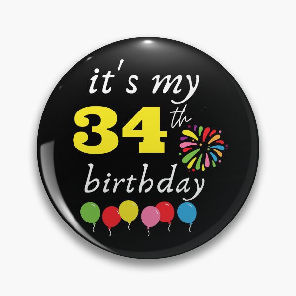 Item preview, It's My 34th Birthday designed and sold by backham-design.