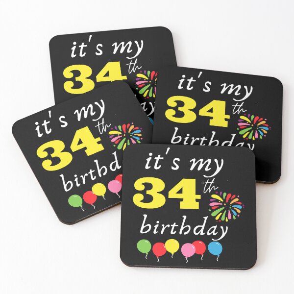 Item preview, It's My 34th Birthday designed and sold by backham-design.