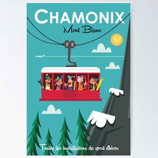 Item preview, Chamonix Mont blanc ski poster designed and sold by GAGodel.