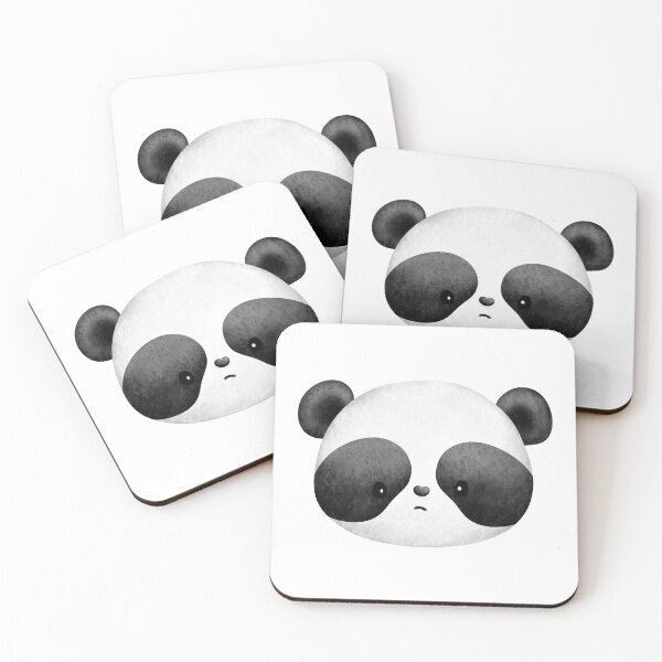 Item preview, Panda Face Outline - Cute sad panda illustration designed and sold by The-Meraki-Man.