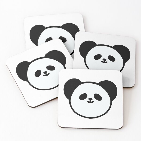 Item preview, Panda Face Outline - minimal black and white panda illustration designed and sold by The-Meraki-Man.