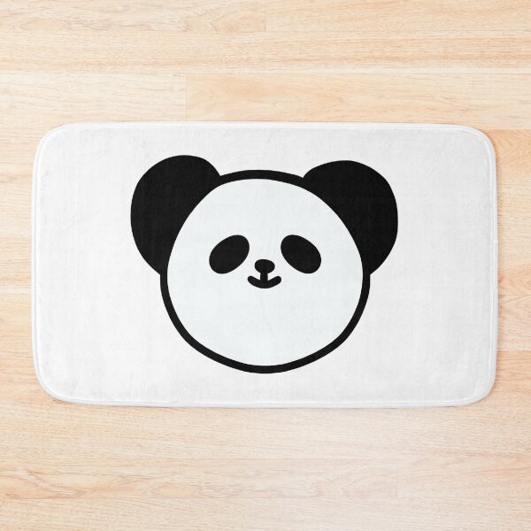 Item preview, Panda Face Outline - minimal black and white panda illustration designed and sold by The-Meraki-Man.