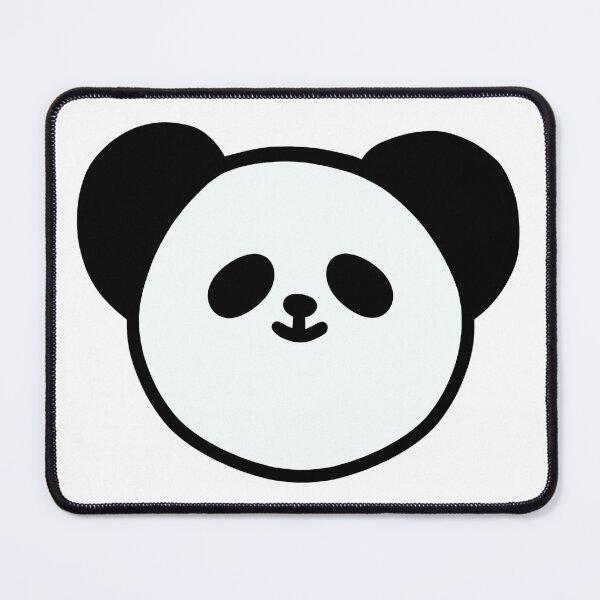 Item preview, Panda Face Outline - minimal black and white panda illustration designed and sold by The-Meraki-Man.