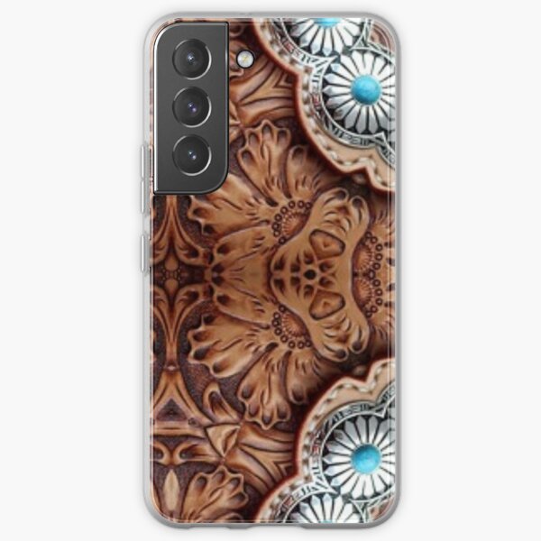turquoise brown cowboy tribal Western country Samsung Galaxy Soft Case