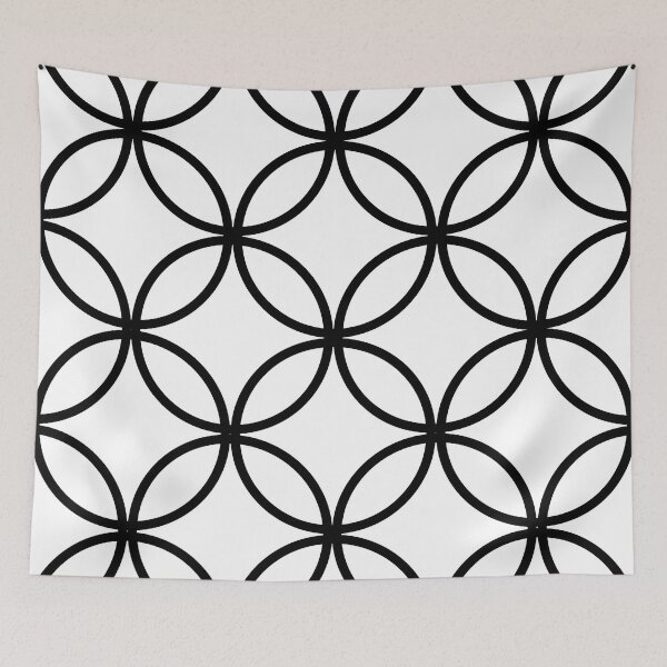 Item preview, Sacred Geometry Pattern in Black and White designed and sold by GemsAnatomy.
