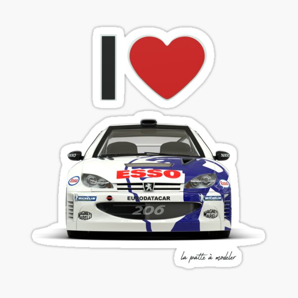Item preview, I Love 206 WRC designed and sold by LaPatteAModeler.