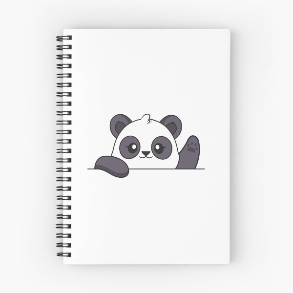 Item preview, Panda Face Outline - Happy panda waving illustration designed and sold by The-Meraki-Man.
