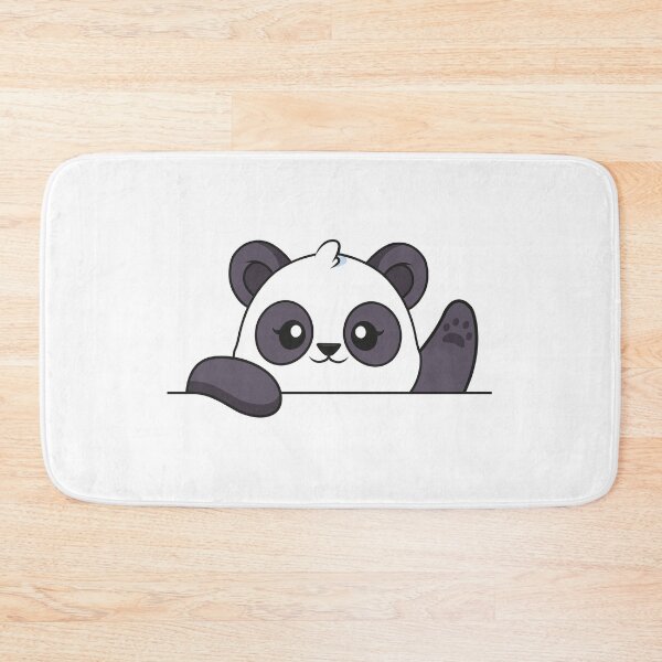Item preview, Panda Face Outline - Happy panda waving illustration designed and sold by The-Meraki-Man.